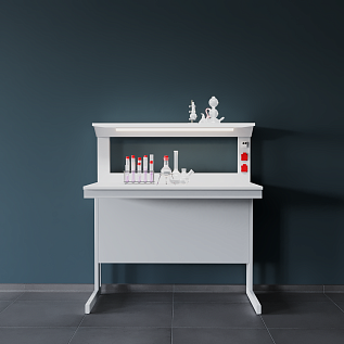 Стол лабораторный с полкой ЛК-1200 СМ (столешница – GranTec, высота - 900)